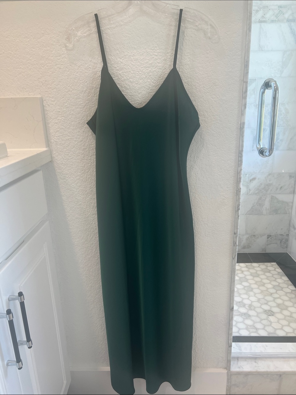 Banana Republic Dark Green Midi Slip Dress